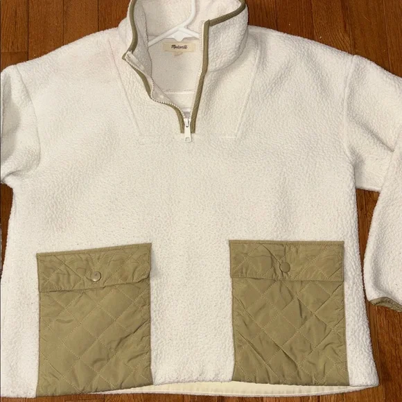 Madewell Oversized Fleece Sweatshirt Size XS - Picture 3 of 9